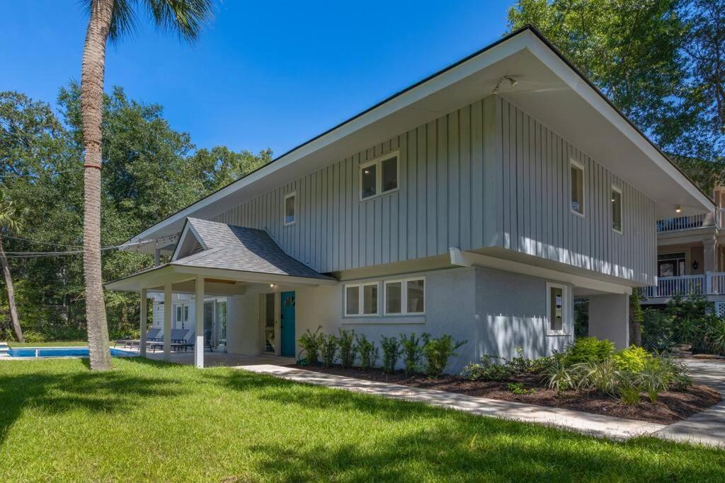 Luxury Beach House - 2Min Walk To Beach - Private Pool - Group & Dog Friendly Hilton Head Island Kültér fotó