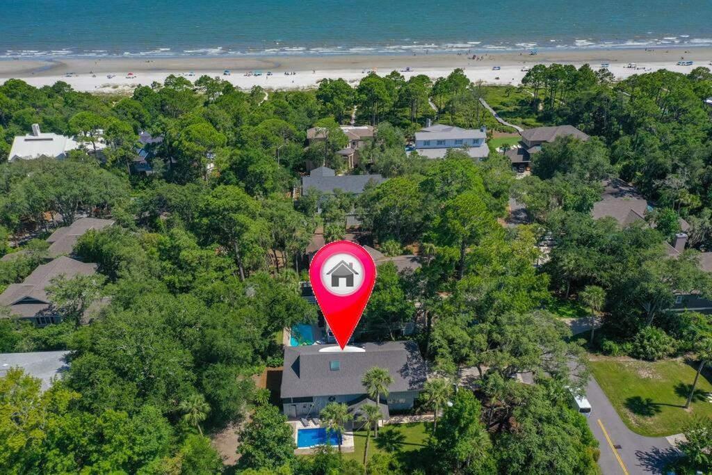 Luxury Beach House - 2Min Walk To Beach - Private Pool - Group & Dog Friendly Hilton Head Island Kültér fotó