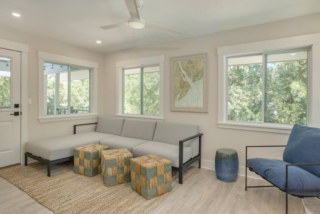 Luxury Beach House - 2Min Walk To Beach - Private Pool - Group & Dog Friendly Hilton Head Island Kültér fotó