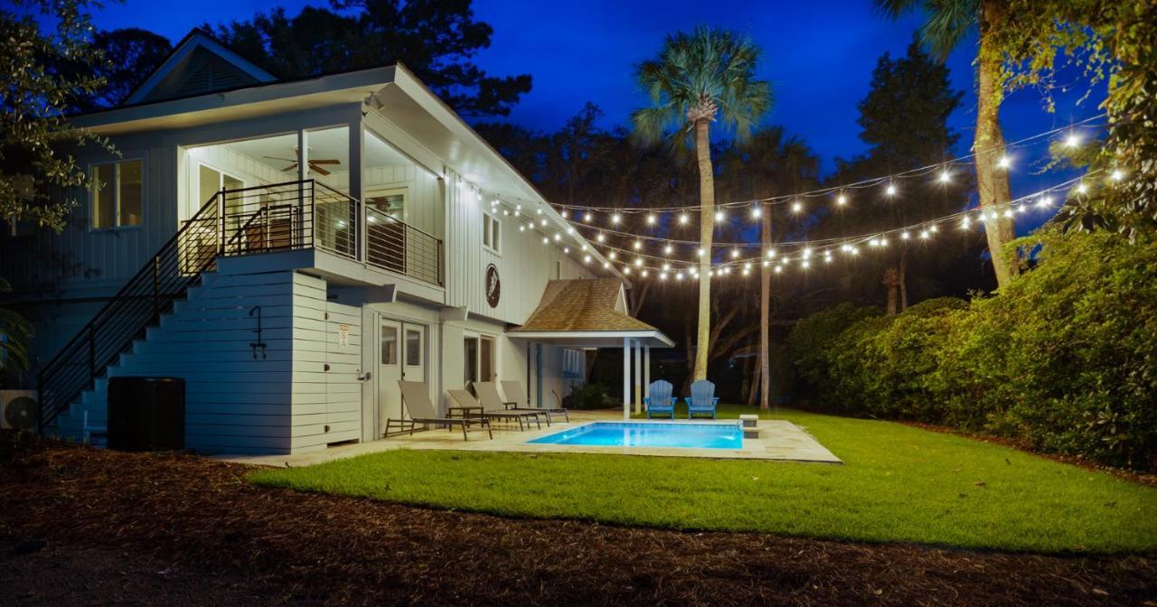 Luxury Beach House - 2Min Walk To Beach - Private Pool - Group & Dog Friendly Hilton Head Island Kültér fotó