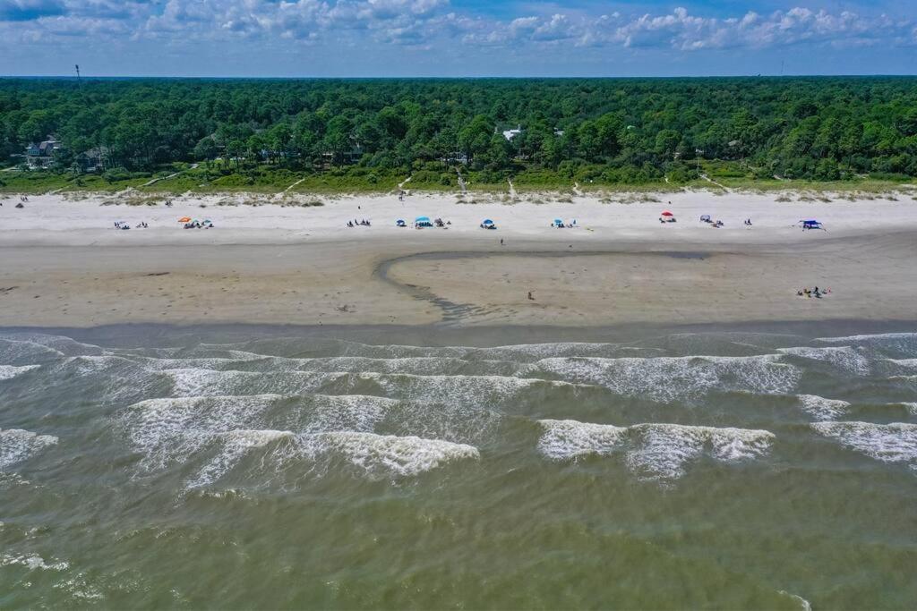 Luxury Beach House - 2Min Walk To Beach - Private Pool - Group & Dog Friendly Hilton Head Island Kültér fotó