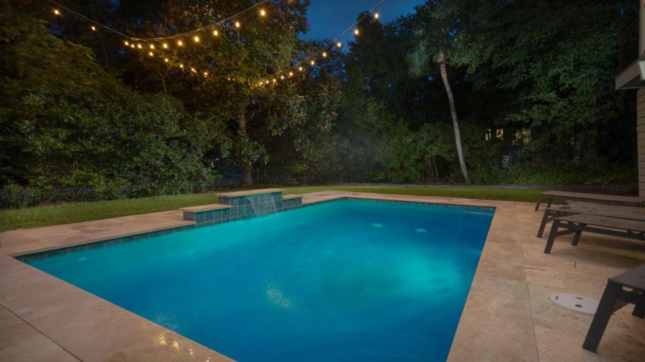 Luxury Beach House - 2Min Walk To Beach - Private Pool - Group & Dog Friendly Hilton Head Island Kültér fotó
